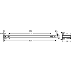 Полиця Hansgrohe Rainfinity 50 см 26844000 хром