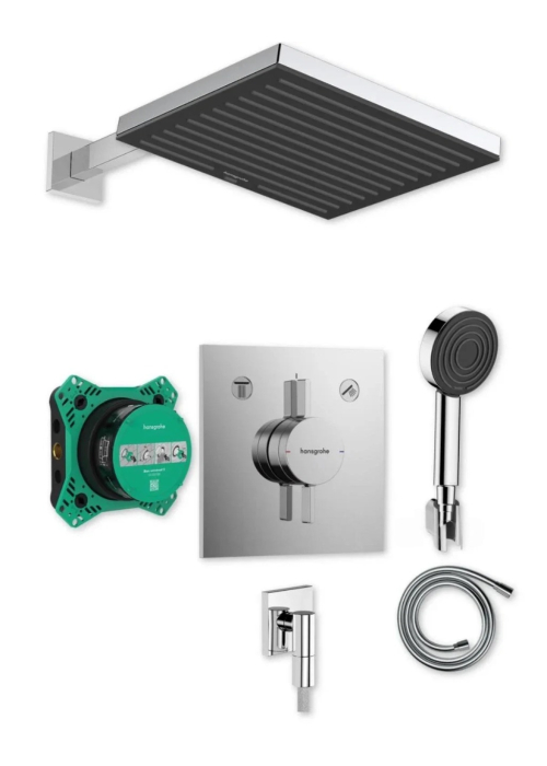 Душевая система скрытого монтажа Hansgrohe DuoTurn E Pulsify Е 260 1jet  8в1 Chrome  20260023