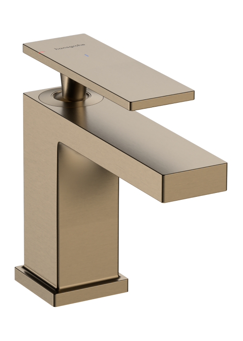 Смеситель Hansgrohe Tecturis E 80 CoolStart для умывальника без донного клапана, Brushed Bronze (73001140)