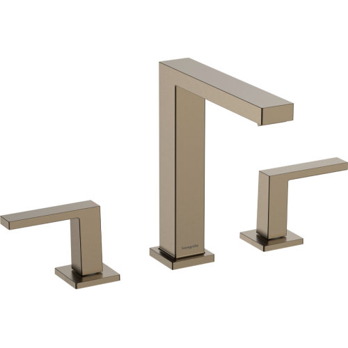 Смеситель Hansgrohe Tecturis E для умывальника на 3 отверстия, Brushed Bronze (73030140)