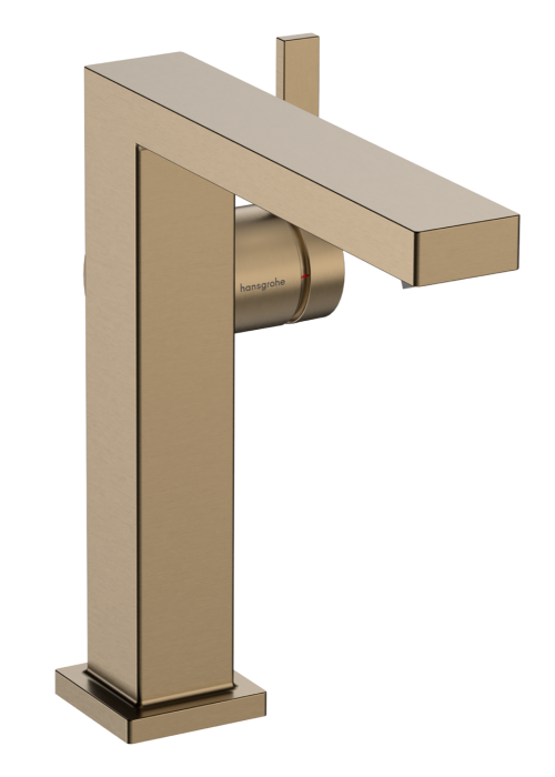 Смеситель Hansgrohe Tecturis E 150 Fine CoolStart для умывальника без донного клапана, Brushed Bronze (73041140)