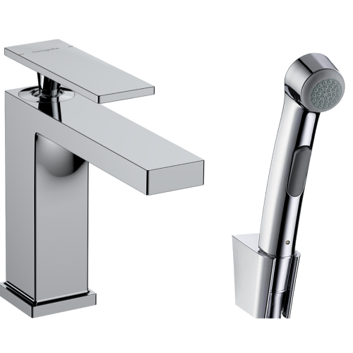 Смеситель Hansgrohe Tecturis E 110 для умывальника с гигиенической лейкой, Chrome (73210000)