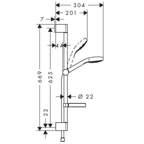 Душовий гарнітур Hansgrohe Croma Select S Vario, 26566400