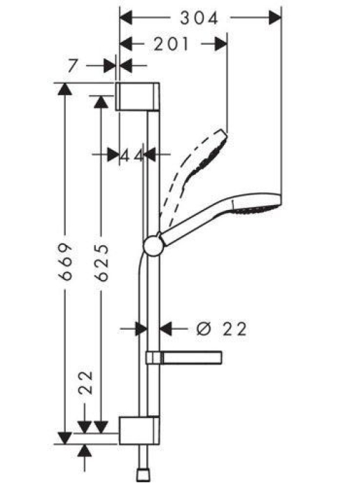 Душовий гарнітур Hansgrohe Croma Select S Vario, 26566400