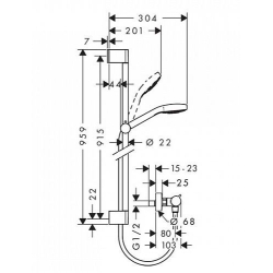 Душовий гарнітур Hansgrohe Croma Select E Vario, 26586400