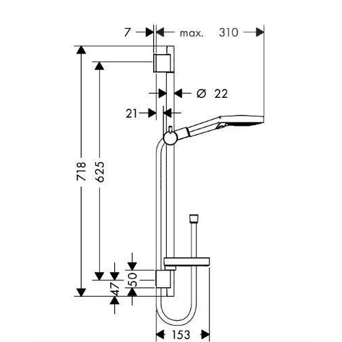 Душовий гарнітур Hansgrohe Raindance Select S, 26630000