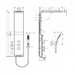 Душевая система с термостатом Hansgrohe Raindance Lift, 27003400