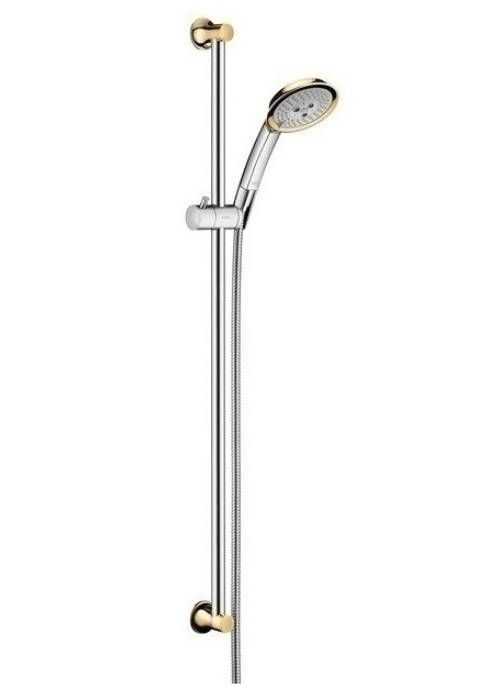 Душовий набір Hansgrohe Raindance Classic 100 3jet 90см Chrome/Gold Optic 27841090