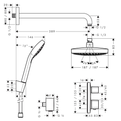 Душовий набір HANSGROHE ShowerSet Croma Sel.E/Ecost.E (27294000)