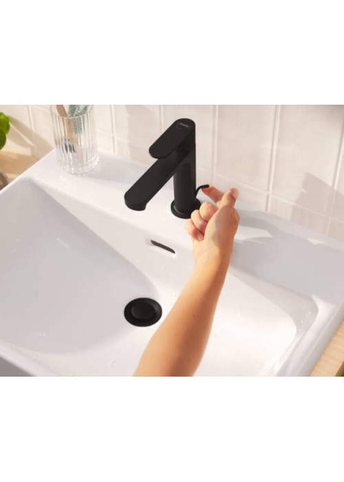 Змішувач Hansgrohe Rebris S 110 Coolstart для умивальника з д/к pop-up, Matt Black 72519670