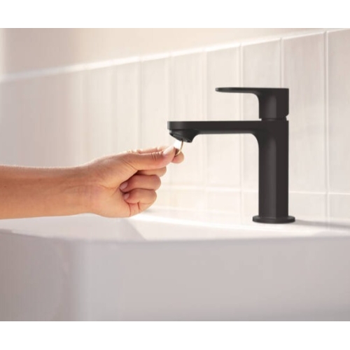 Змішувач Hansgrohe Rebris S 110 Coolstart для умивальника без д/к. Matt Black 72520670