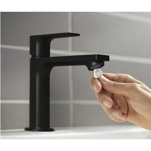 Змішувач Hansgrohe Rebris E 110  для умивальника з  д/к pop-up . Matt Black 72557670