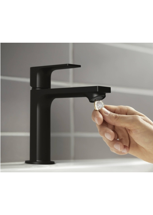 Змішувач Hansgrohe Rebris E 110  для умивальника з  д/к pop-up . Matt Black 72557670