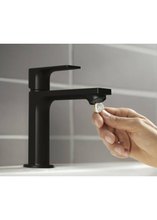 Змішувач Hansgrohe Rebris E 110 Coolstart для умивальника з д/к pop-up. Matt Black 72559670