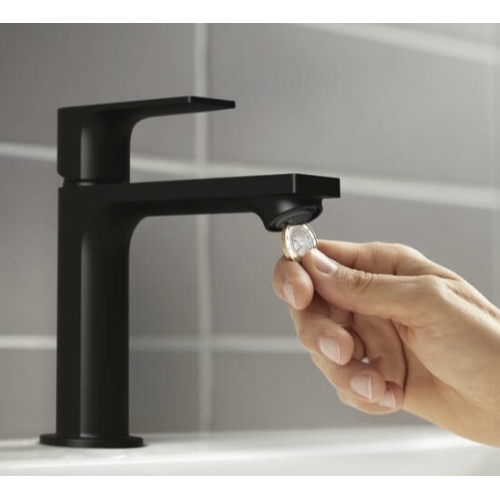 Змішувач Hansgrohe Rebris E 110 Coolstart для умивальника без д/к. Matt Black 72560670