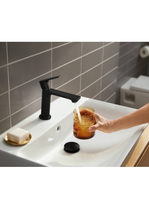 Смеситель Hansgrohe Rebris E 110 Coolstart для умывальника без д/к. Matt Black 72560670