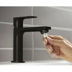 Змішувач Hansgrohe Rebris E 110 Coolstart EcoSmart+ для умивальника з д/к pop-up. Matt Black 72589670