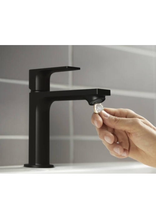 Змішувач Hansgrohe Rebris E 110 Coolstart EcoSmart+ для умивальника з д/к pop-up. Matt Black 72589670