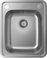 Кухонная мойка Hansgrohe S412-F340 на столешницу 420х520 с сифоном automatic 43334800