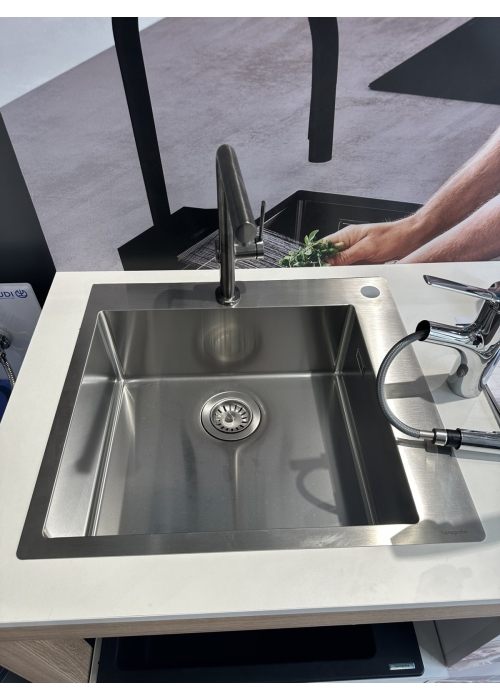 Кухонна мийка Hansgrohe S711-F450 на стільницю 2x35d 550х500 Stainless Steel (43305800)