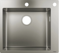 Кухонна мийка Hansgrohe S711-F450 на стільницю 2x35d 550х500 Stainless Steel (43305800)