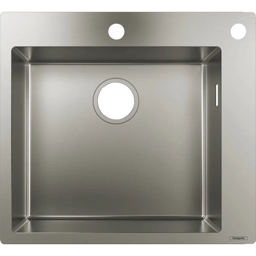 Кухонна мийка Hansgrohe S711-F450 на стільницю 2x35d 550х500 Stainless Steel (43305800)