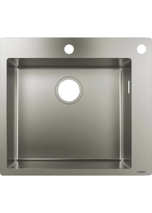 Кухонна мийка Hansgrohe S711-F450 на стільницю 2x35d 550х500 Stainless Steel (43305800)