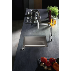 Кухонна мийка Hansgrohe S711-F450 на стільницю 2x35d 550х500 Stainless Steel (43305800)