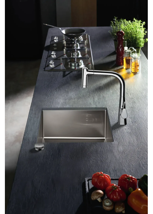 Кухонна мийка Hansgrohe S711-F450 на стільницю 2x35d 550х500 Stainless Steel (43305800)