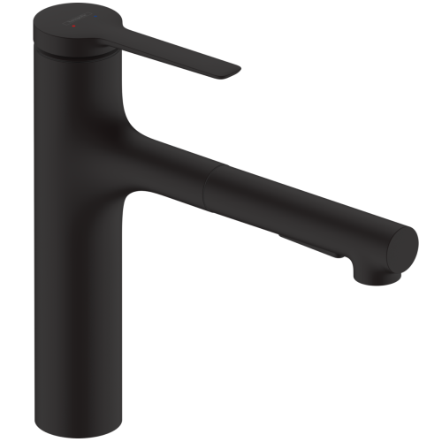 Змішувач кухонний  Hansgrohe Zesis  M33 160 2jet  з витяжним виливом Matt Black 74801670