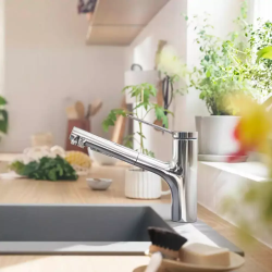 Смеситель для кухни Hansgrohe Zesis M33 с вытяжным изливом, 74800000