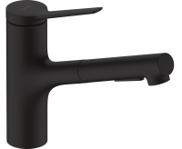 Змішувач кухонний Hansgrohe Zesis M33 150 2jet з витяжним виливом Matt Black 74800670