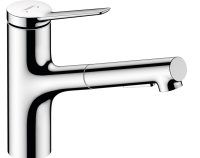 Смеситель кухонный Hansgrohe Zesis M33 150 2jet с выдвижным изливом sBox Lite Chrome 74803000