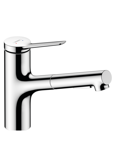 Смеситель кухонный Hansgrohe Zesis  M33 150 2jet  с выдвижным изливом sBox Lite Chrome 74803000