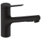 Смеситель кухонный Hansgrohe Zesis M33 150 2jet с выдвижным изливом sBox Lite Matt Black 74803670