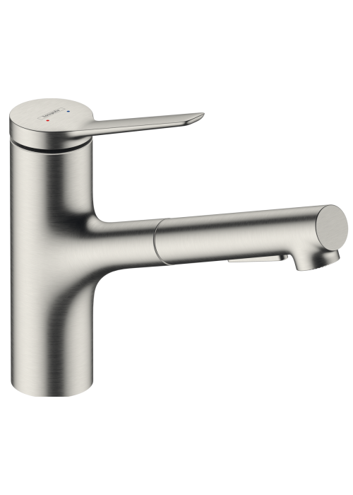 Змішувач кухонний  Hansgrohe Zesis  M33 150 2jet  з витяжним виливом sBox Lite Stainless Steel Finish 74803800