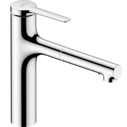 Смеситель кухонный Hansgrohe Zesis  M33 160 2jet  с выдвижным изливом sBox Lite Chrome 74804000