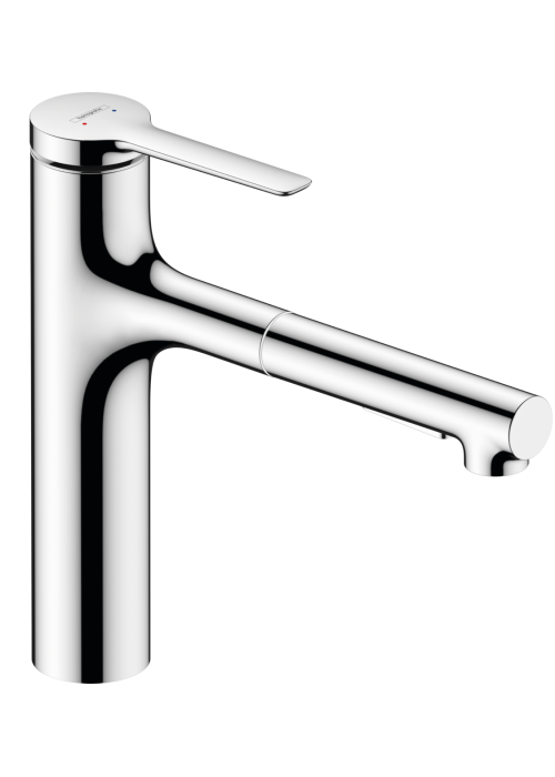 Смеситель кухонный Hansgrohe Zesis  M33 160 2jet  с выдвижным изливом sBox Lite Chrome 74804000