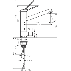 Смеситель кухонный Hansgrohe Zesis  M33 200 1jet Chrome 74808000