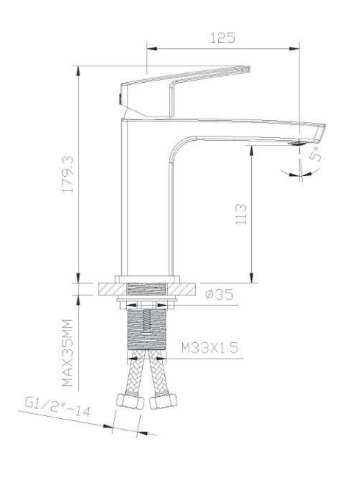 Смеситель для раковины IMPRESE GRAFIKY, ZMK041807010