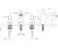 Смеситель для умывальника IMPRESE PODZIMA LEDOVE, на 3 отверстия, ZMK01170102