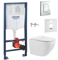 Комплект: унітаз підвісний Volle Amadeus з сидінням + інсталяція Grohe Rapid SL (13-06-055M+38772001)