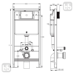 Інсталяція для унітаза  Imprese i-FRAME i1210