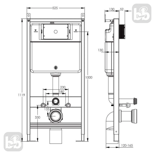 Інсталяція для унітаза  Imprese i-FRAME i1210