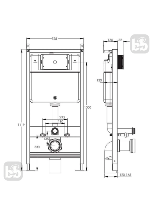 Інсталяція для унітаза  Imprese i-FRAME i1210