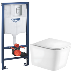 Комплект: инсталляция Grohe 38772001 + унитаз подвесной Imprese KUBIK с сидением дюропласт soft-close c06810200