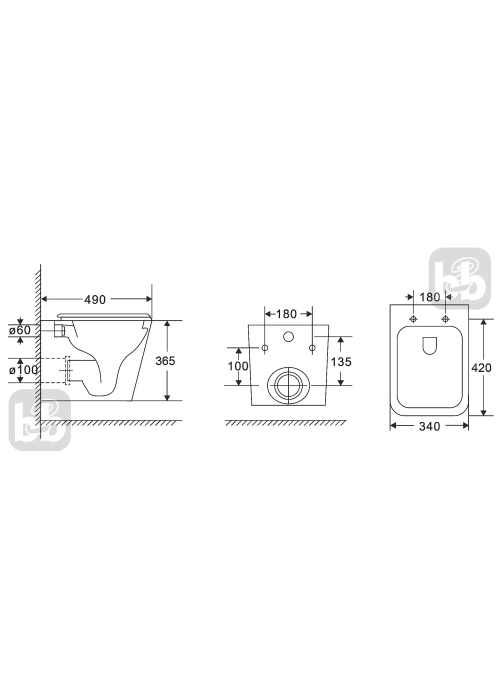 Унітаз підвісний Imprese KUBIK Rimless безободковий з дюропластом soft-close c06810203