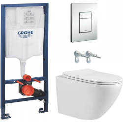 Комплект: унітаз підвісний Volle Amadeus з сидінням + інсталяція Grohe Rapid SL Rapid SL (38772001+c06803900)