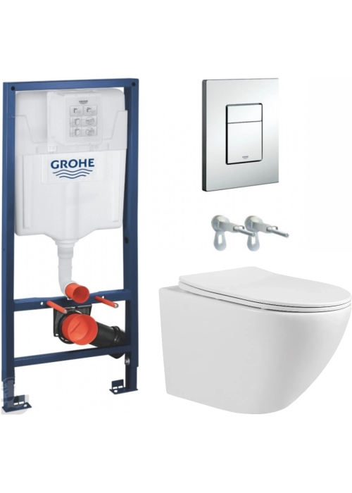Комплект: унітаз підвісний Volle Amadeus з сидінням + інсталяція Grohe Rapid SL Rapid SL (38772001+c06803900)