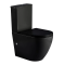 Унитаз безободковый IMPRESE LESNA BLACK Компакт напольный к стене, сиденье Slim slow-closing, i11507 black